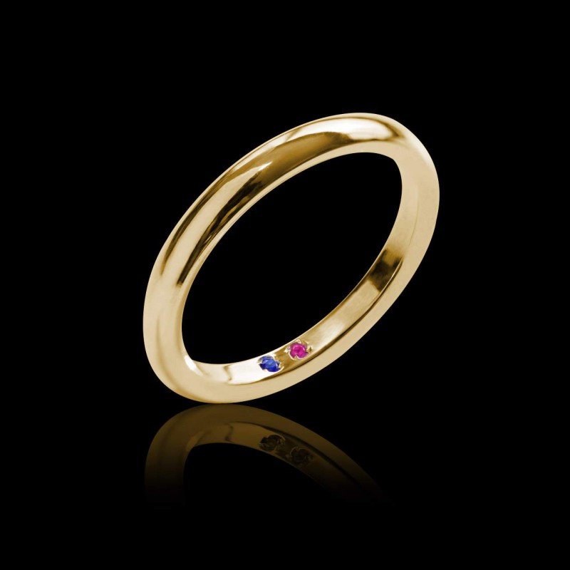 Cache Cache Yellow Gold Wedding Band 